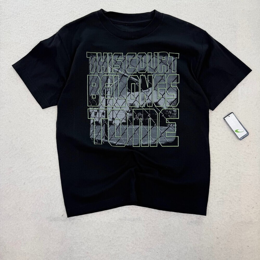 NWT Tek Gear Boys Basketball Shirt"THIS COURT BELONGS TO ME" Black Size XL - Picture 1 of 5